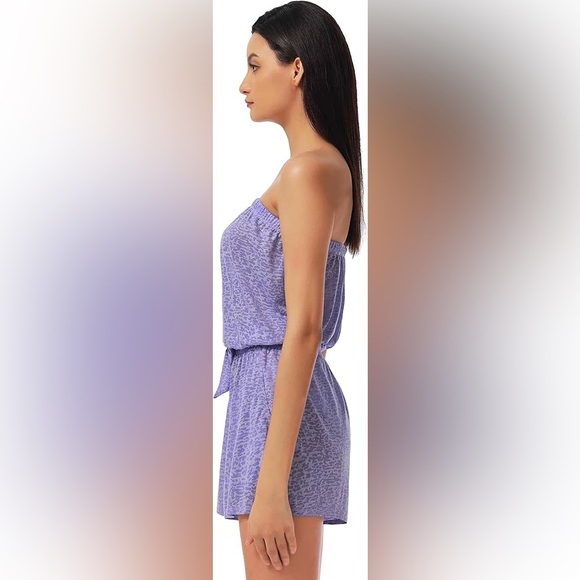 The Lucky Brand Sea of Love Romper in Blue - Picture 6 of 7